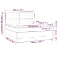 cadre de lit avec matelas Rose 180x200 cm Velours