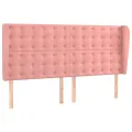 cadre de lit matelas et LED Rose 180x200 cm Velours