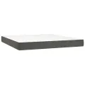 cadre de lit et matelas Gris foncé 180x200cm Velours