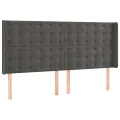 cadre de lit matelas et LED Gris foncé 180x200 cm