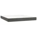 cadre de lit et matelas Gris foncé 180x200cm Velours