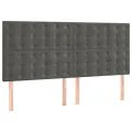 cadre de lit et matelas Gris foncé 180x200cm Velours