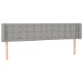 Tête de lit à LED Gris clair 183x16x78/88 cm Tissu