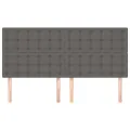 Têtes de lit 4 pcs Gris 90x5x78/88 cm Similicuir
