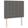cadre de lit avec matelas Gris 90x200 cm Similicuir
