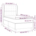 cadre de lit avec matelas Gris 90x200 cm Similicuir