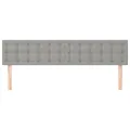 Têtes de lit 2 pcs Gris clair 90x5x78/88 cm Tissu