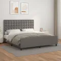 Cadre de lit avec tête de lit Gris 180x200 cm Similicuir