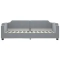 Lit de jour avec matelas gris clair 90x190 cm tissu