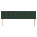 Têtes de lit 2 pcs Vert foncé 100x5x78/88 cm Velours