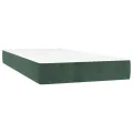 cadre de lit avec matelas Vert foncé 90x190 cm