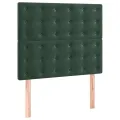 cadre de lit avec matelas Vert foncé 90x190 cm