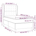 cadre de lit avec matelas Vert foncé 90x190 cm