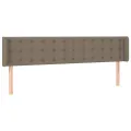 Tête de lit avec oreilles Taupe 163x16x78/88 cm Tissu