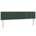 Têtes de lit 2 pcs Vert foncé 90x5x78/88 cm Velours