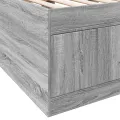 Lit de jour et tiroirs sonoma gris 90x200 cm bois d'ingénierie