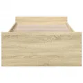 Cadre de lit et tiroirs chêne sonoma 75x190cm bois d'ingénierie