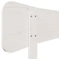 Tête de lit blanc 120 cm bois massif de pin