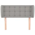 Tête de lit avec oreilles Gris clair 93x23x78/88 cm Tissu