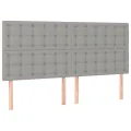 cadre de lit et matelas et LED Gris clair 200x200 cm