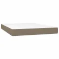 cadre de lit avec matelas Taupe 140x200 cm Tissu