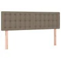 cadre de lit avec matelas Taupe 140x200 cm Tissu
