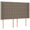 Tête de lit avec oreilles Taupe 147x16x118/128 cm Tissu