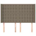 Tête de lit avec oreilles Taupe 147x16x118/128 cm Tissu