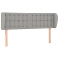 Tête de lit avec oreilles Gris clair 147x23x78/88 cm Tissu