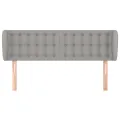 Tête de lit avec oreilles Gris clair 147x23x78/88 cm Tissu