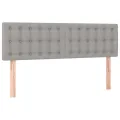 cadre de lit avec matelas Gris clair 140x200cm Tissu