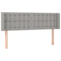 Tête de lit à LED Gris clair 147x16x78/88 cm Tissu