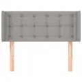 Tête de lit avec oreilles Gris clair 103x16x78/88 cm Tissu