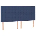 cadre de lit avec matelas Bleu 200x200 cm Tissu