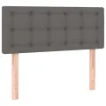 cadre de lit avec matelas Gris 90x190 cm Similicuir