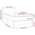 cadre de lit avec matelas Gris 90x190 cm Similicuir