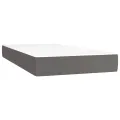 cadre de lit avec matelas Gris 90x190 cm Similicuir