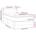cadre de lit avec matelas Gris 90x190 cm Similicuir
