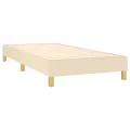 cadre de lit avec matelas LED Crème 100x200 cm Tissu
