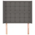 Tête de lit avec oreilles Gris 83x16x118/128 cm Similicuir