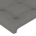 Tête de lit à LED Gris foncé 163x16x78/88 cm Tissu