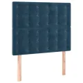 Tête de lit à LED Bleu foncé 90x5x118/128 cm Velours