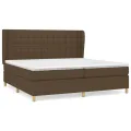cadre de lit avec matelas Marron foncé 200x200 cm