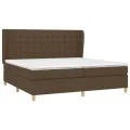 cadre de lit avec matelas Marron foncé 200x200 cm