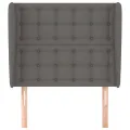Tête de lit avec oreilles Gris 83x23x118/128 cm Similicuir