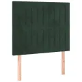 Têtes de lit 2 pcs Vert foncé 100x5x78/88 cm Velours