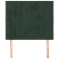 Têtes de lit 2 pcs Vert foncé 100x5x78/88 cm Velours