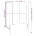 Têtes de lit 2 pcs Vert foncé 100x5x78/88 cm Velours