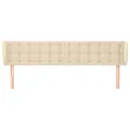 Tête de lit avec oreilles Crème 203x23x78/88 cm Tissu