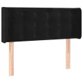 Tête de lit avec oreilles Noir 93x16x78/88 cm Velours